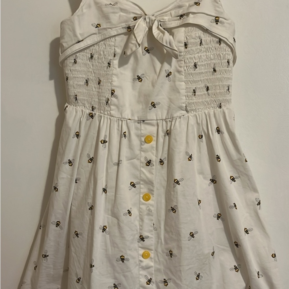 American Girl White and Yellow Casual Dress